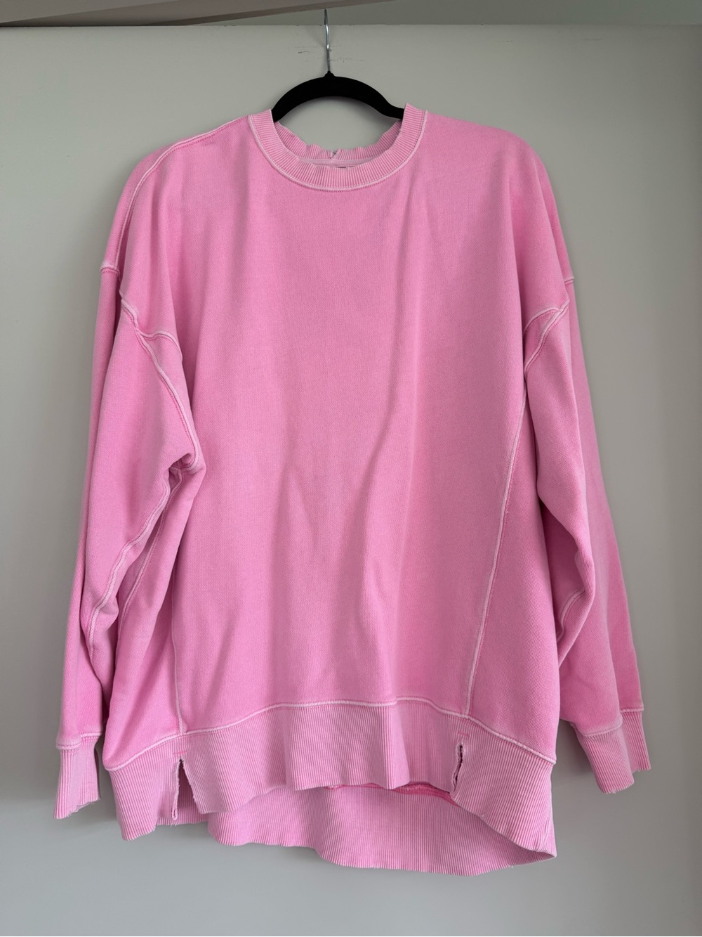 aerie Oversized Crew Sweatshirt – Pink Burst | Size Medium